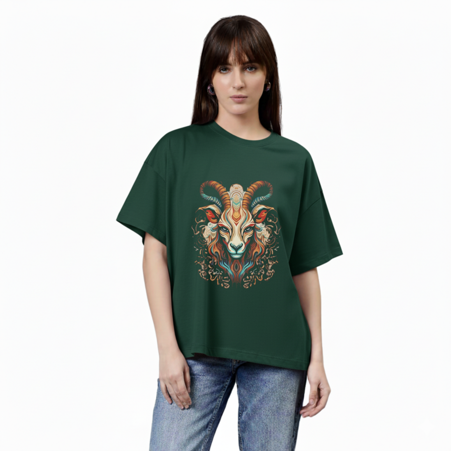 Aries Imperatrix Tee – Flame-Wreathed Crown