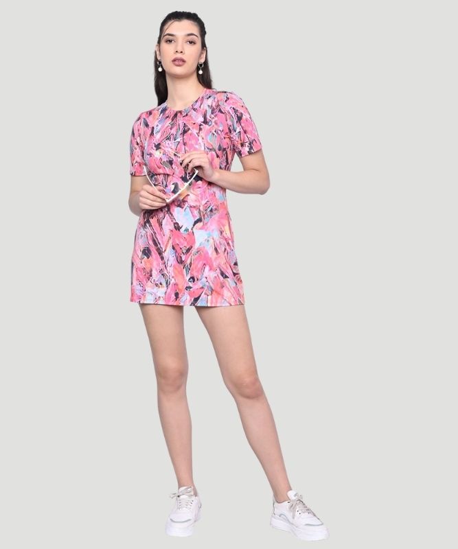 AI Design Women Printed Multicolor Dress - Fusing Creativity with Innovation