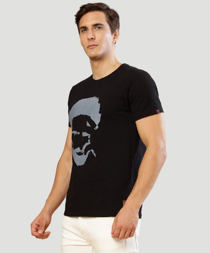 Men Face Graphic Black Tee: A Stylish Statement