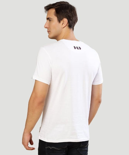 IndusVale Men Signature Logo-Print White Fashion Tee