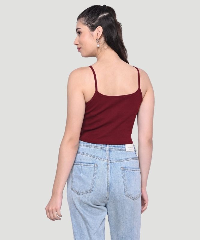 Women Solid Ribbed Crop Top - A Easygoing Fashionable Look