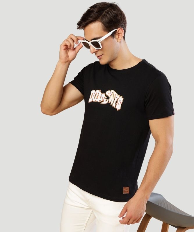 Men Bold Black Dope Boys Graphic Tee: A Stylish Fashion Statement