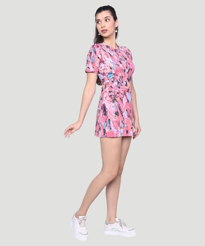 AI Design Women Printed Multicolor Dress - Fusing Creativity with Innovation