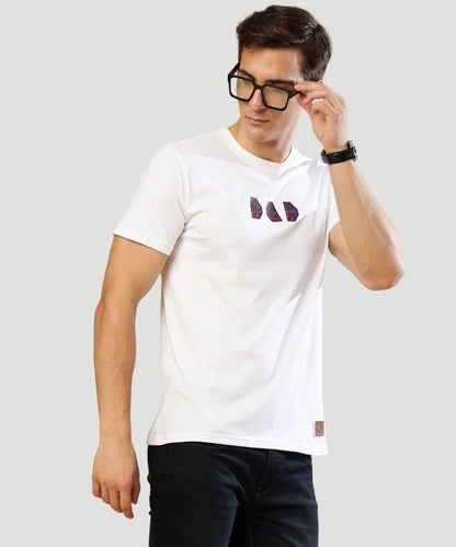 IndusVale Men Signature Logo-Print White Fashion Tee