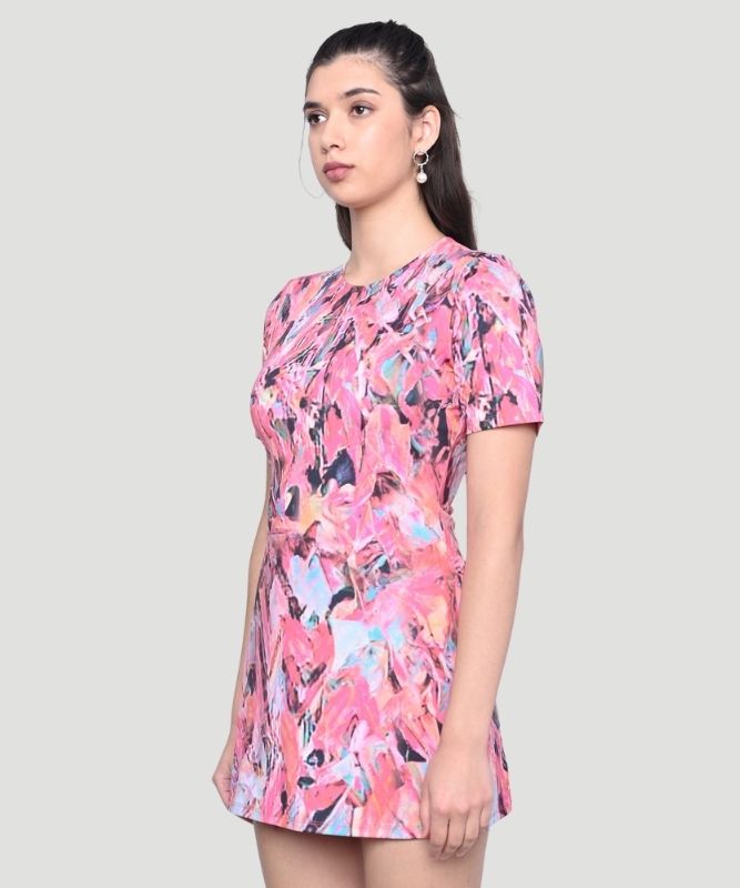 AI Design Women Printed Multicolor Dress - Fusing Creativity with Innovation