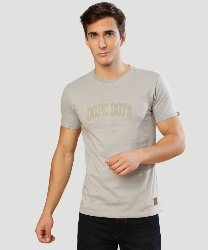 Men Grey Dope Boys Graphic Tee: A Cool Fashion Choice