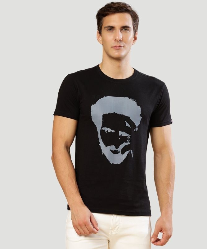 Men Face Graphic Black Tee: A Stylish Statement