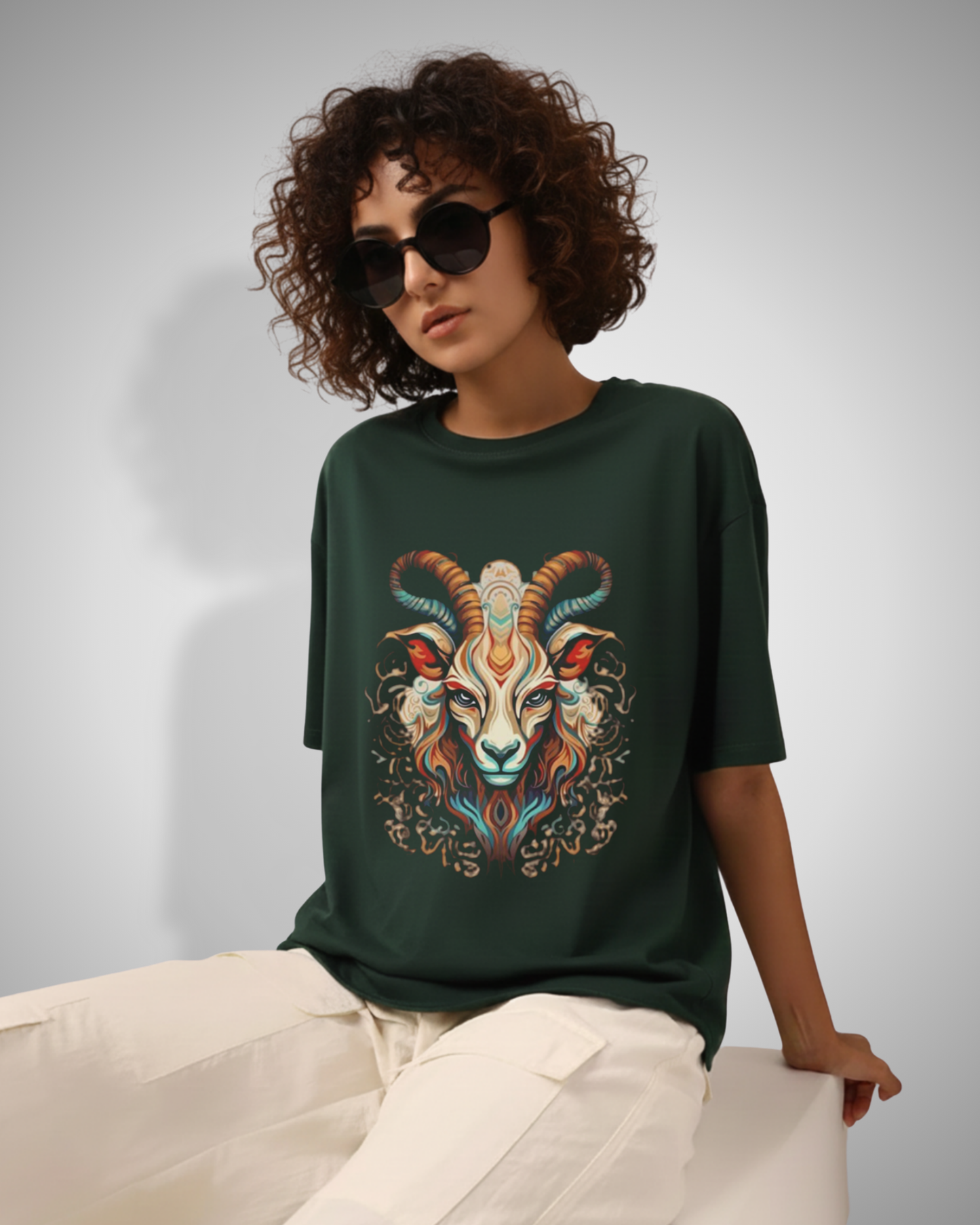 Aries Imperatrix Tee – Flame-Wreathed Crown