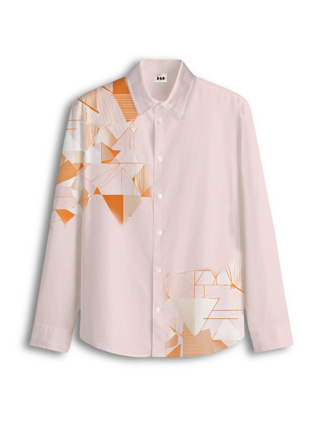 AI Imagined Orange Maze Jungle Men's Collar Shirt