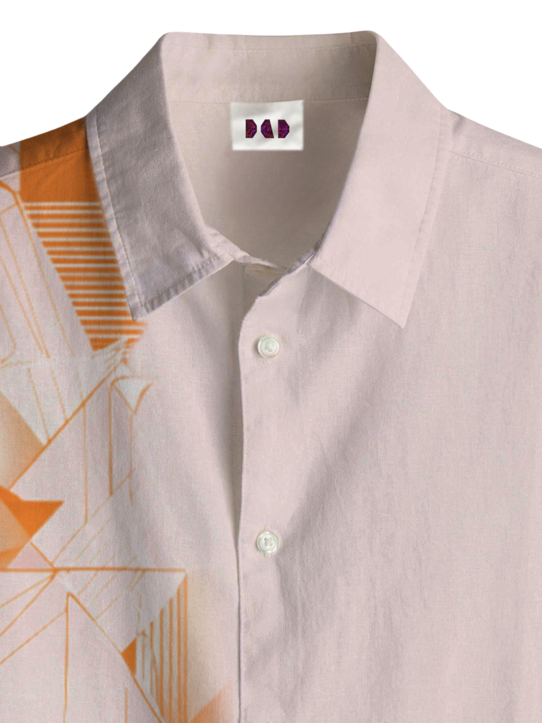 AI Imagined Orange Maze Jungle Men's Collar Shirt