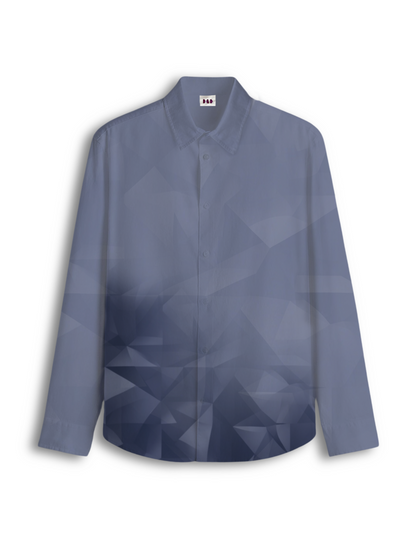 AI Imagined Blue Mirror Dimension Men's Collar Shirt