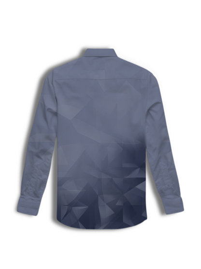 AI Imagined Blue Mirror Dimension Men's Collar Shirt