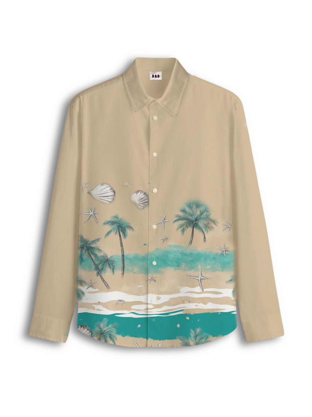AI Imagined Hawaiian Vibe Men's Collar Shirt