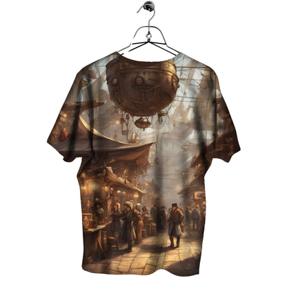 AI Imagined Oversize Archaic Commerce Graphic T-Shirt