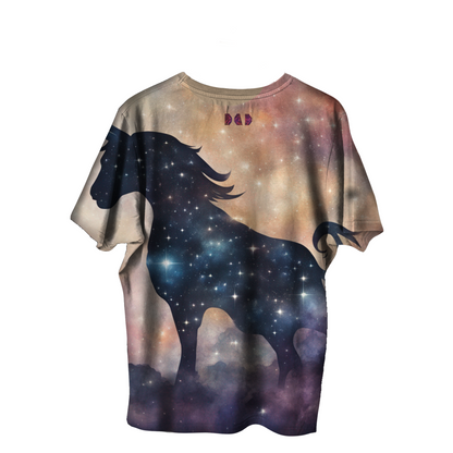 AI Imagined Oversize Unicorn Universe Graphic T-Shirt