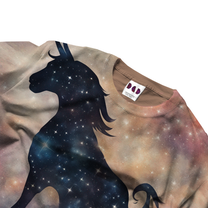 AI Imagined Oversize Unicorn Universe Graphic T-Shirt