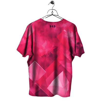 AI Imagined Oversize Power Pink Graphic T-Shirt