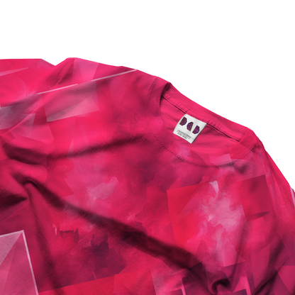 AI Imagined Oversize Power Pink Graphic T-Shirt