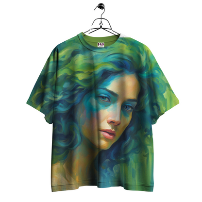 AI Imagined Oversize Gaze of Mother Nature Graphic T-Shirt