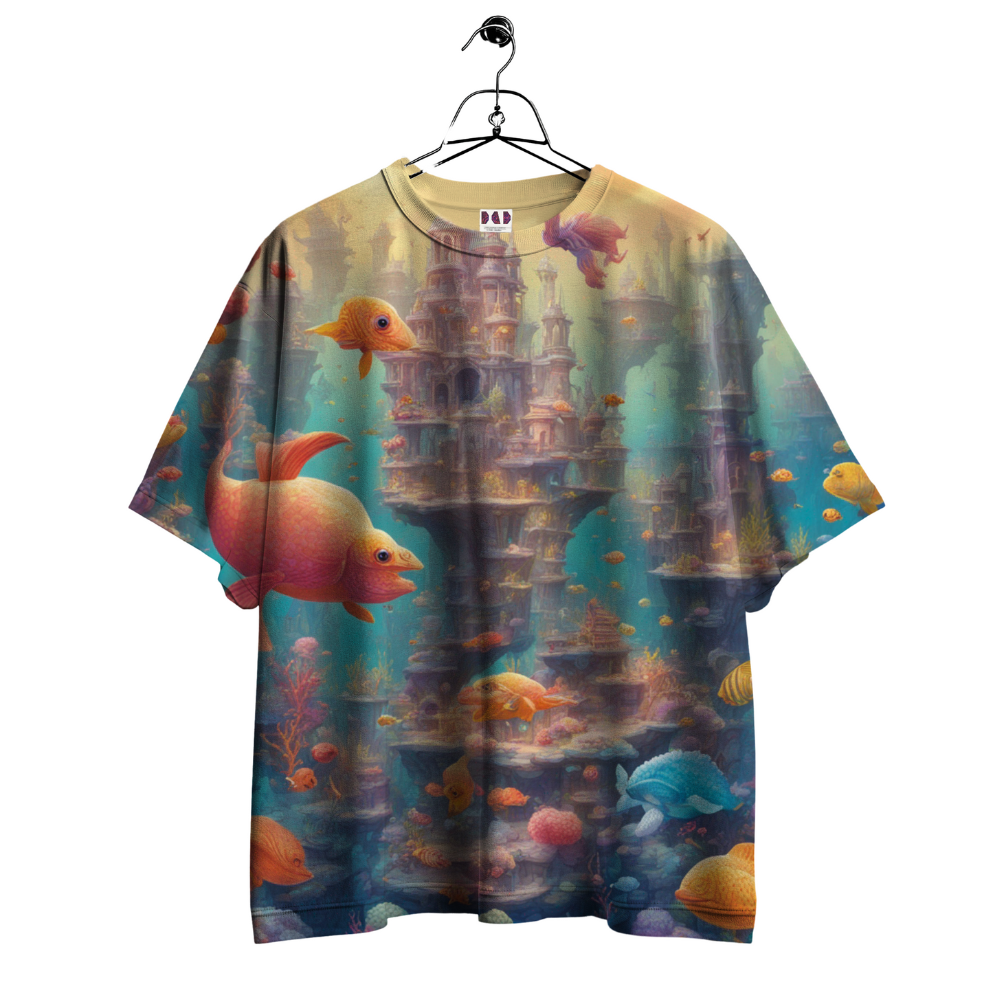 AI Imagined Oversize Seamen Kingdom Graphic T-Shirt