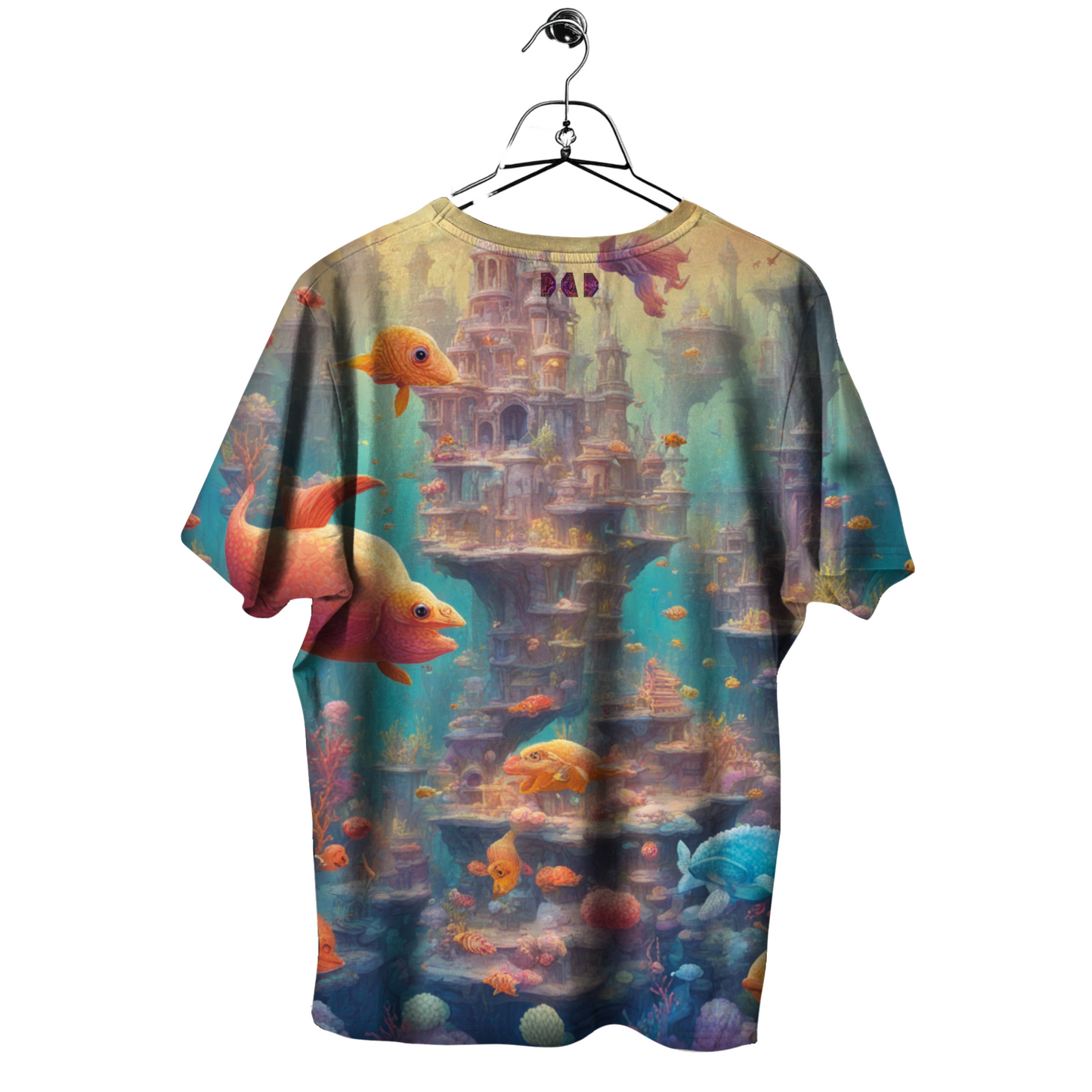 AI Imagined Oversize Seamen Kingdom Graphic T-Shirt