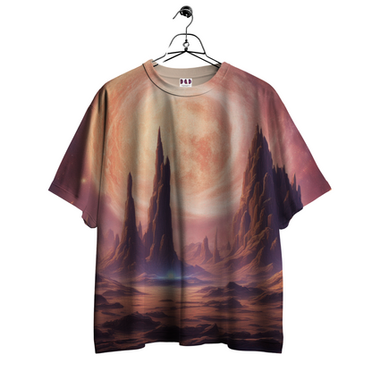 AI Imagined Oversize Dying Star Graphic T-Shirt