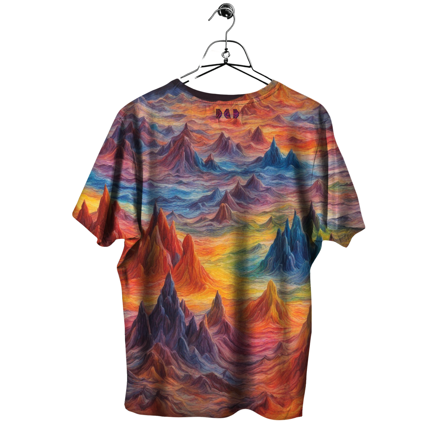 AI Imagined Oversize Crayon Dream Graphic T-Shirt