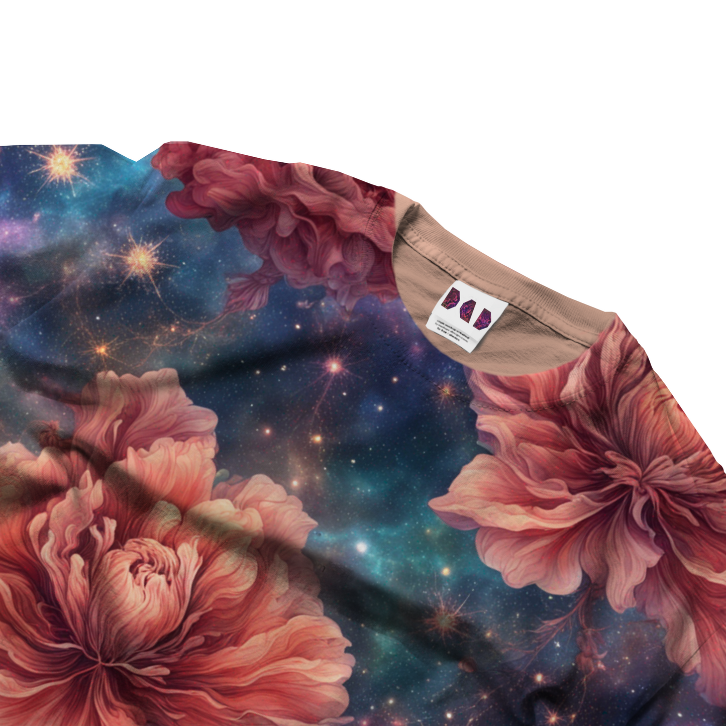 AI Imagined Oversize Cosmic Bloom Graphic T-Shirt