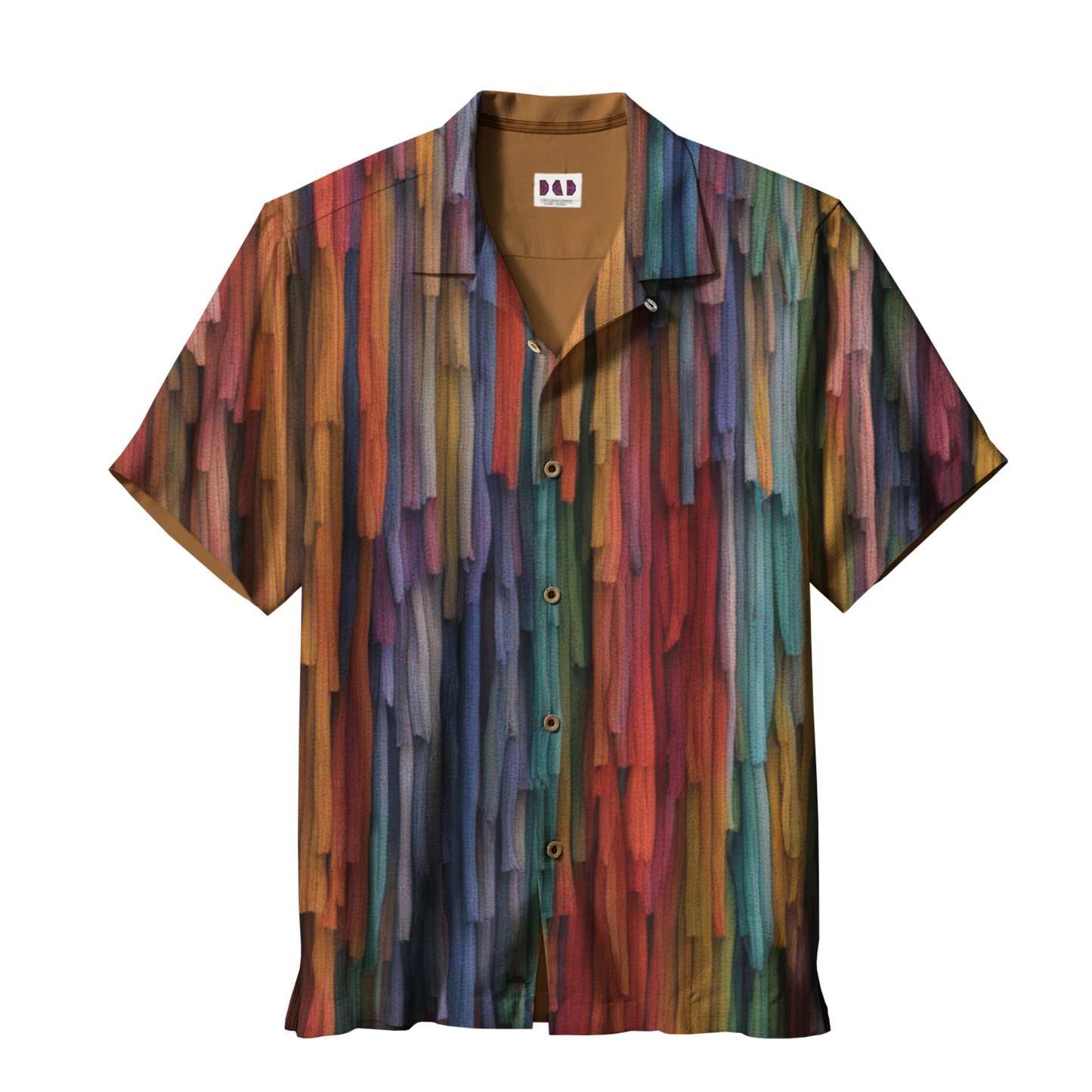 AI Imagined Oversize Rainbow tapestry Hawaiian Shirt