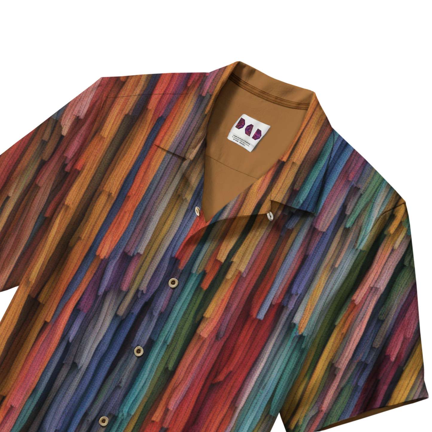 AI Imagined Oversize Rainbow tapestry Hawaiian Shirt