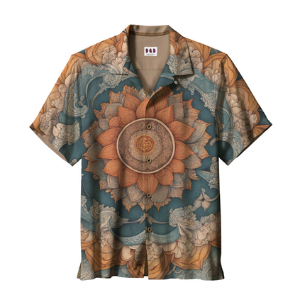 AI Imagined Oversize Peace of Yoga Lotus Hawaiian Shirt