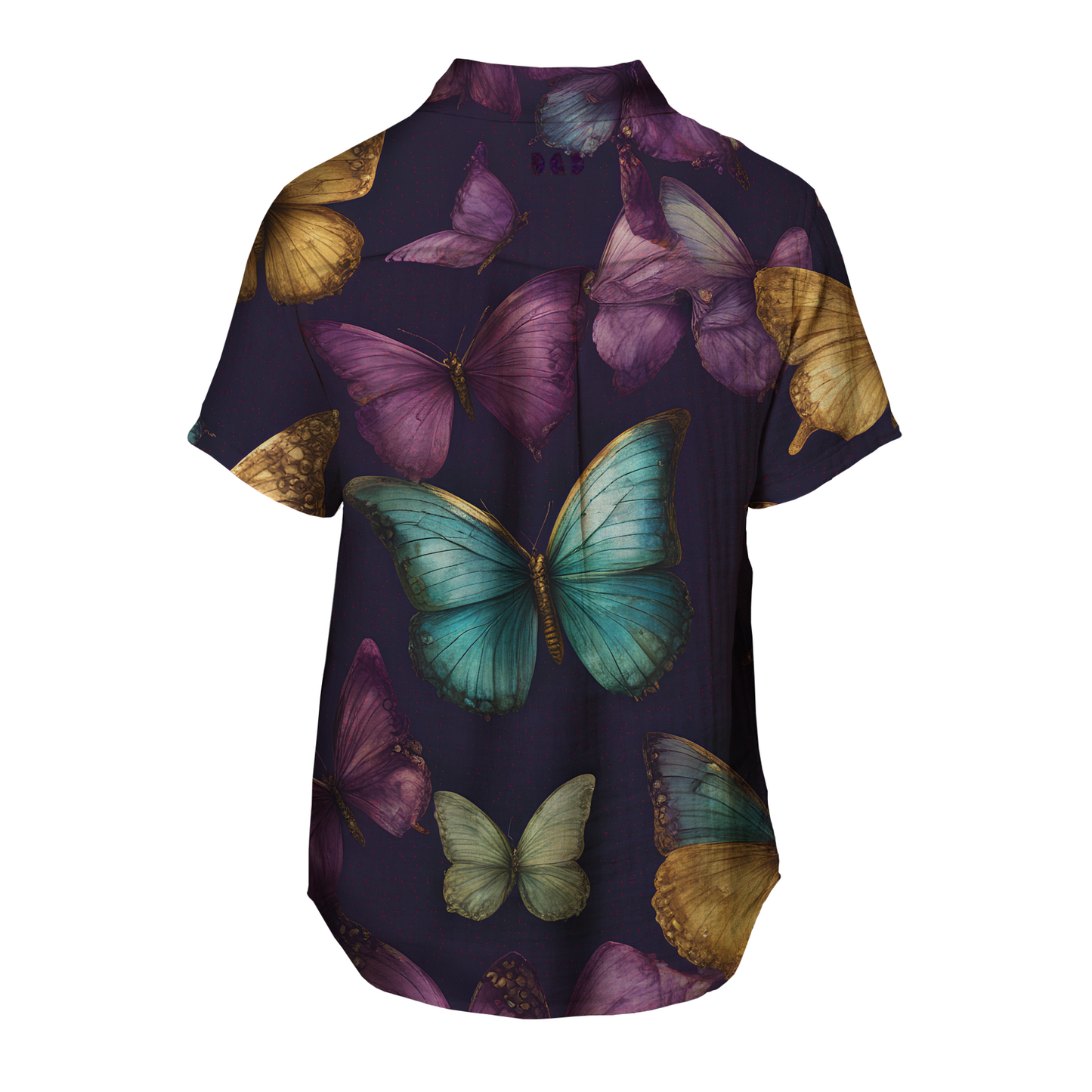 AI Imagined Oversize Vibrant Butterflies Hawaiian Shirt