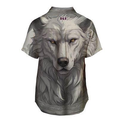 AI Imagined Oversize Wolf Spirit Hawaiian Shirt