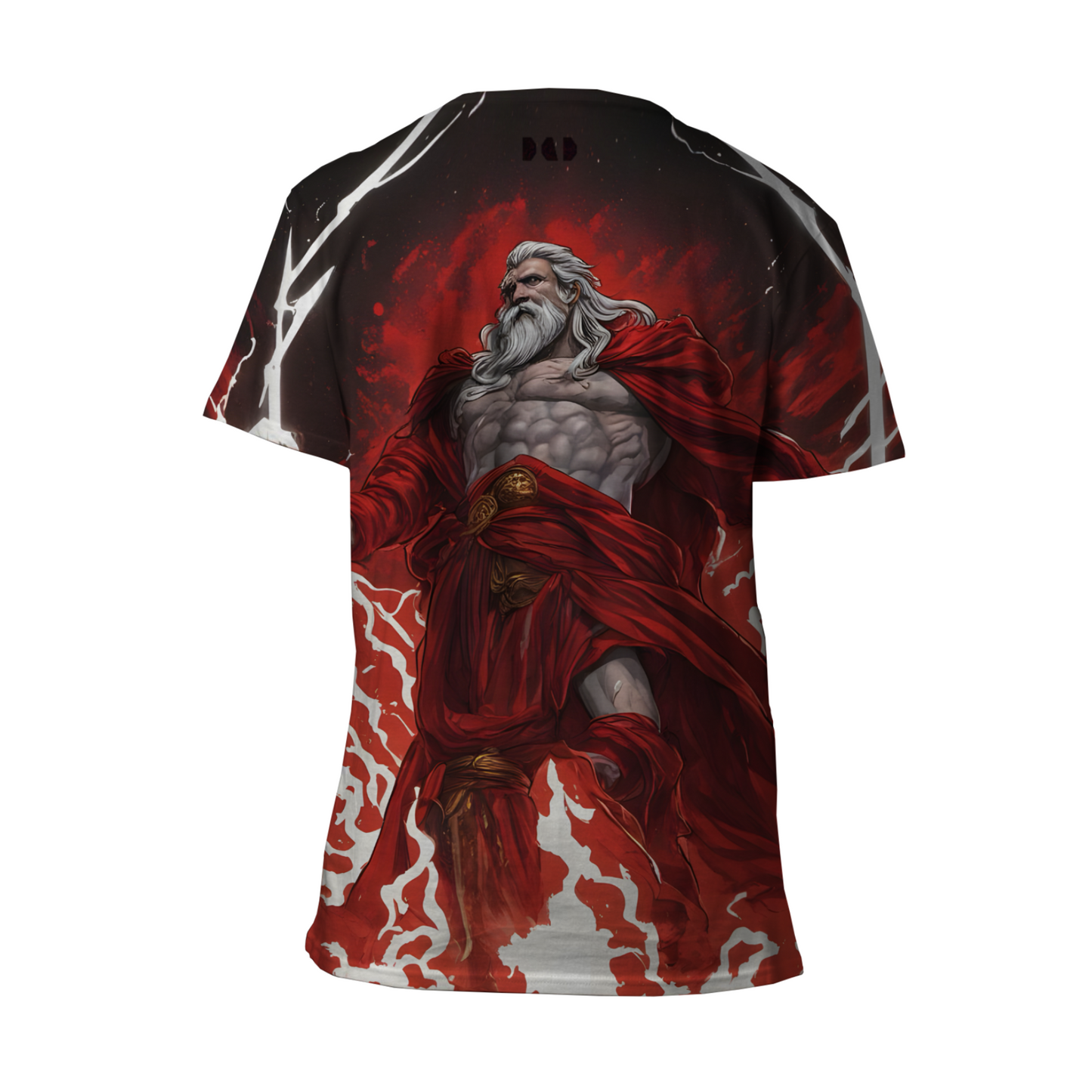 AI Imagined Mighty Zeus Red Thunder Regular Graphic T-Shirt