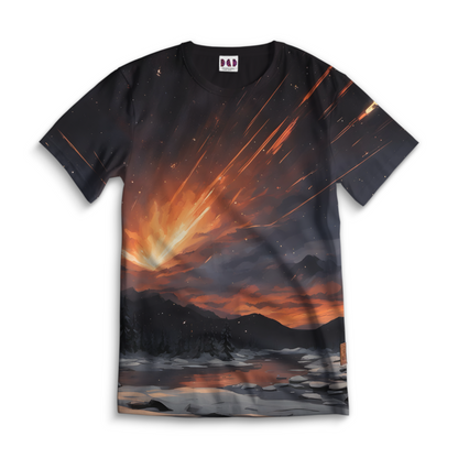 AI Imagined Meteoric Sky Regular Graphic T-Shirt