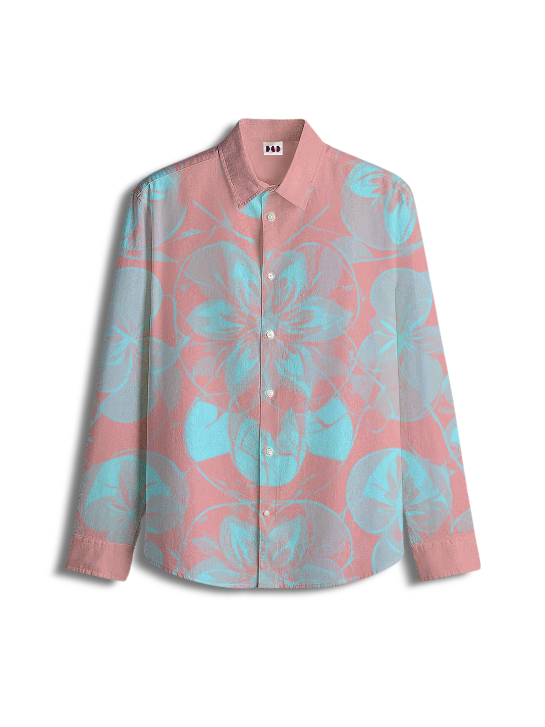 AI Imagined Floral Desire Men's Collar Shirt: Embrace The Kindness within YOU!