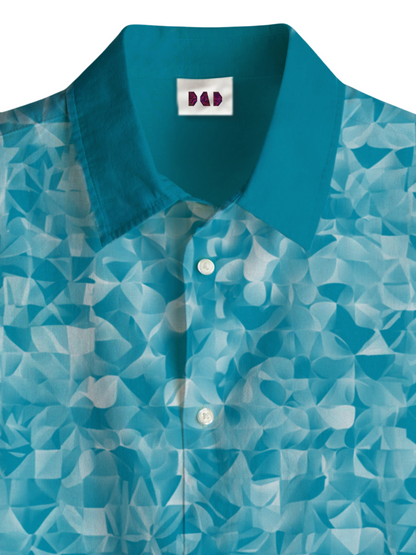 AI Imagined Floral Desire Men's Collar Shirt: Embrace The Cool within YOU!