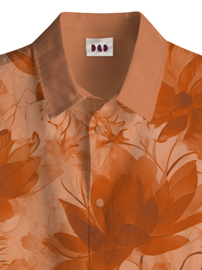 AI Imagined Floral Desire Men's Collar Shirt: Embrace The Fire within YOU!