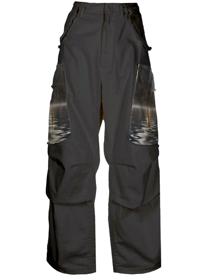 AI Imagined Men Global Flooding Cargo Trousers