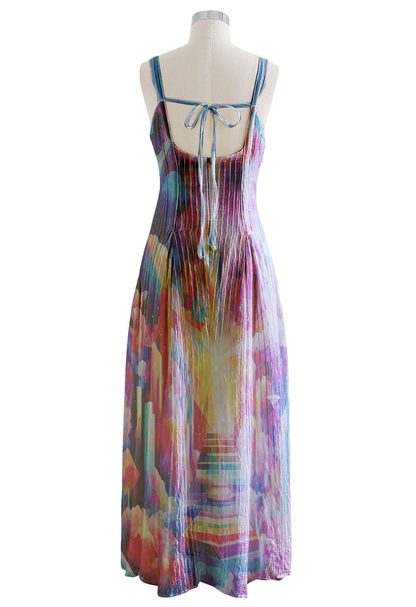 AI Imagined Prismatic Dreamscape Maxi Dress