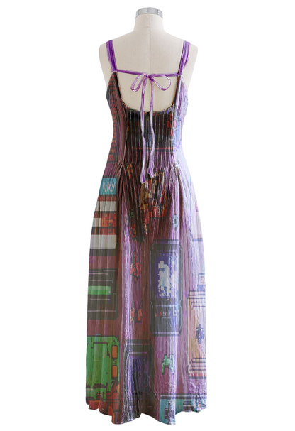 AI Imagined 8-bit Arcade Maxi Dress