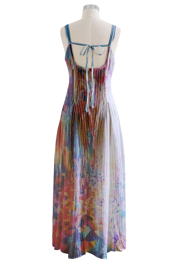 AI Imagined Prismatic Dreamscape Maxi Dress